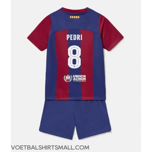 Barcelona Pedri Gonzalez #8 Babykleding Thuisshirt Kinderen 2023-24 Korte Mouwen (+ korte broeken)